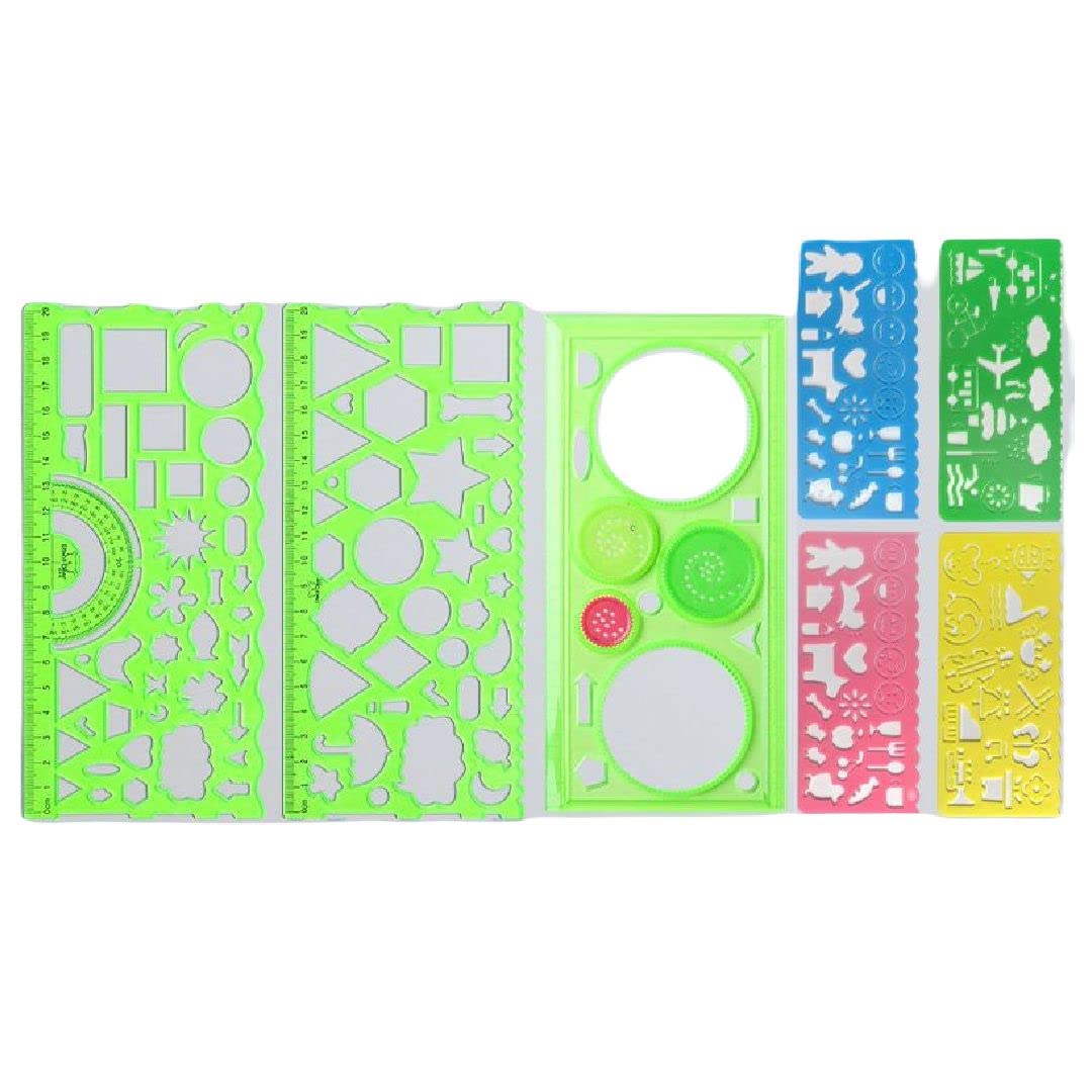 Plus Nao Drafting Template 7 Piece Set Drawing Ruler Stationery Multifunctional Ruler Multiform Ruler Drawing Template Design Stencil Drawing Green 7
Plus Nao Drafting Template 7 Piece Set Drawing Ruler Stationery Multifunctional Ruler Multiform Ruler Drawing Template Design Stencil Drawing Green 7