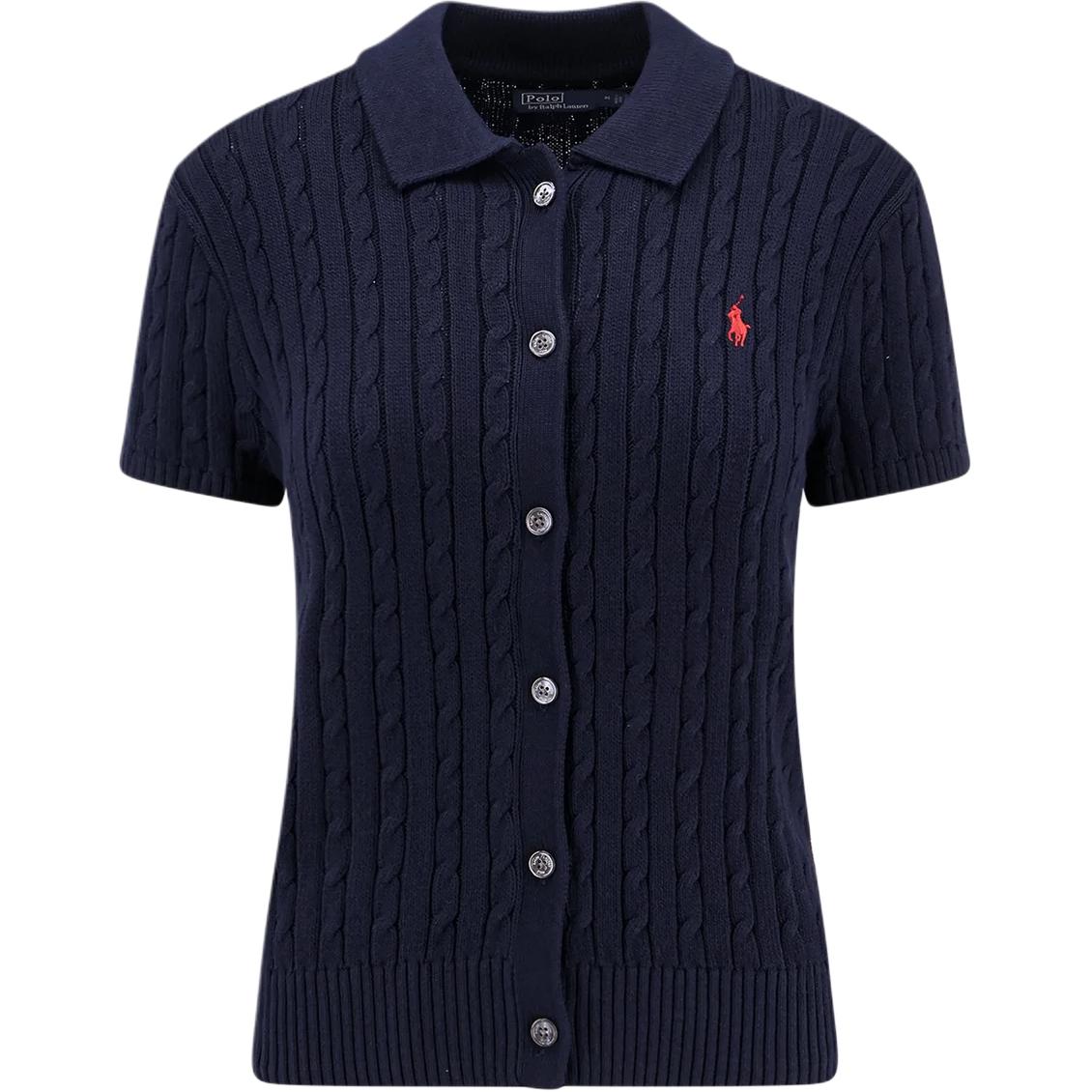 Polo Ralph Lauren Solid Logo Embroidered Knit Single-Breasted Short Sleeve Polo Shirt Women tops Navy-Blue 211963486-002 XS
Polo Ralph Lauren Solid Logo Embroidered Knit Single-Breasted Short Sleeve Polo Shirt Women tops Navy-Blue 211963486-002 XS