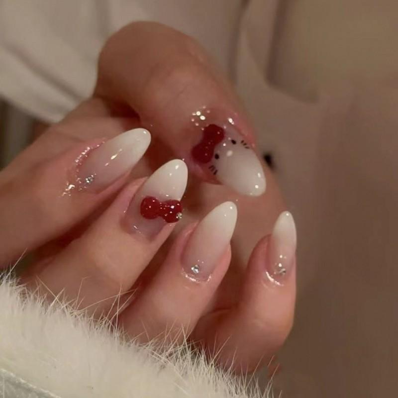 Short Almond Nail Art Pieces Simple Gradient Wearable Style Fake Nails Sweet Three-dimensional Bow Wholesale
Short Almond Nail Art Pieces Simple Gradient Wearable Style Fake Nails Sweet Three-dimensional Bow Wholesale