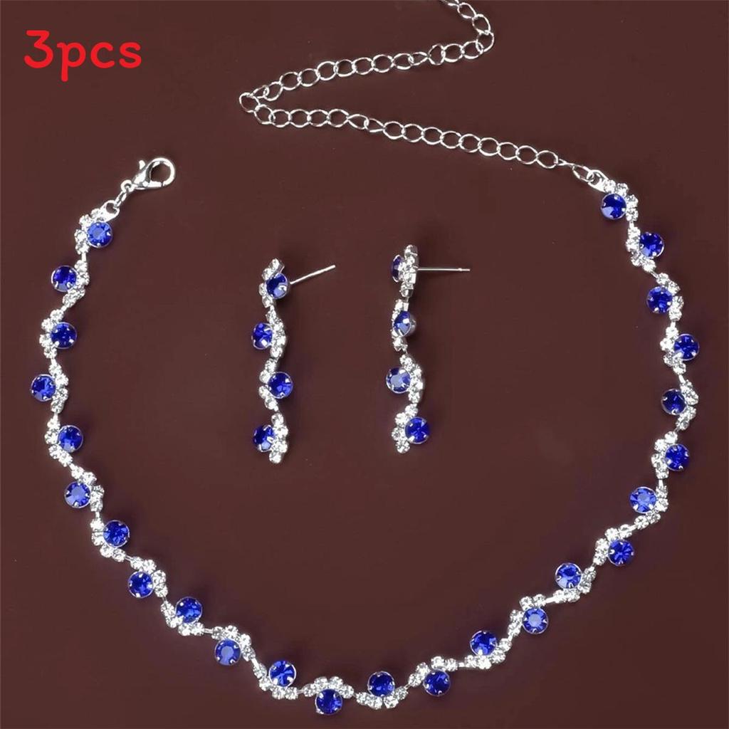 Water Bridal Jewelry Set With Floral Pendant And Box Chain For Weddings And Parties синий
Water Bridal Jewelry Set With Floral Pendant And Box Chain For Weddings And Parties синий