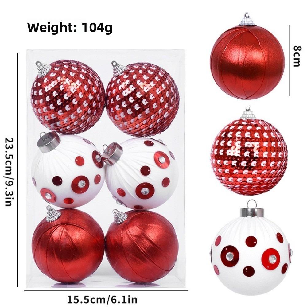 6pcs Foam Xmas Tree Charm 8cm Christmas Supplies New Christmas Ball Pendant New Year 2
6pcs Foam Xmas Tree Charm 8cm Christmas Supplies New Christmas Ball Pendant New Year 2