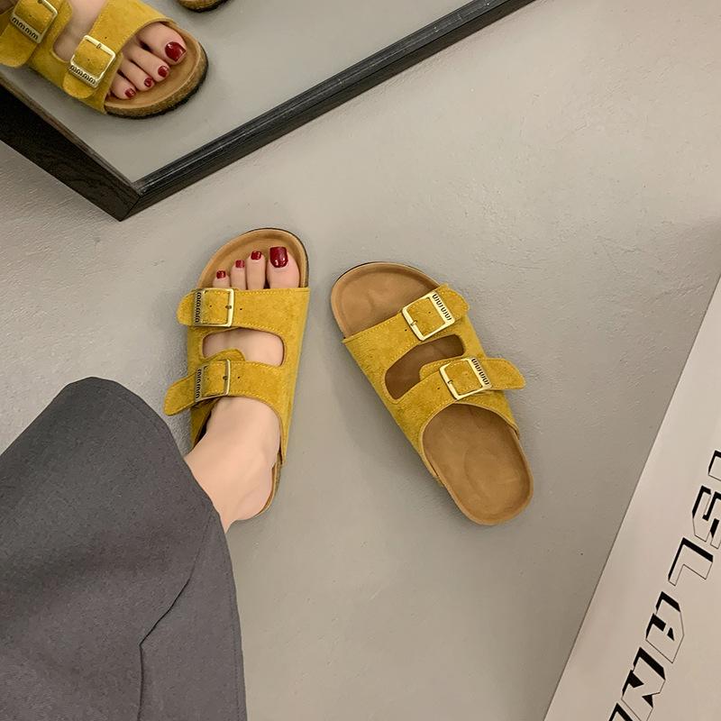 Slippers 2025 summer outer wear slippers non-slip platform beach shoes matte leather cork sandals 40
Slippers 2025 summer outer wear slippers non-slip platform beach shoes matte leather cork sandals 40