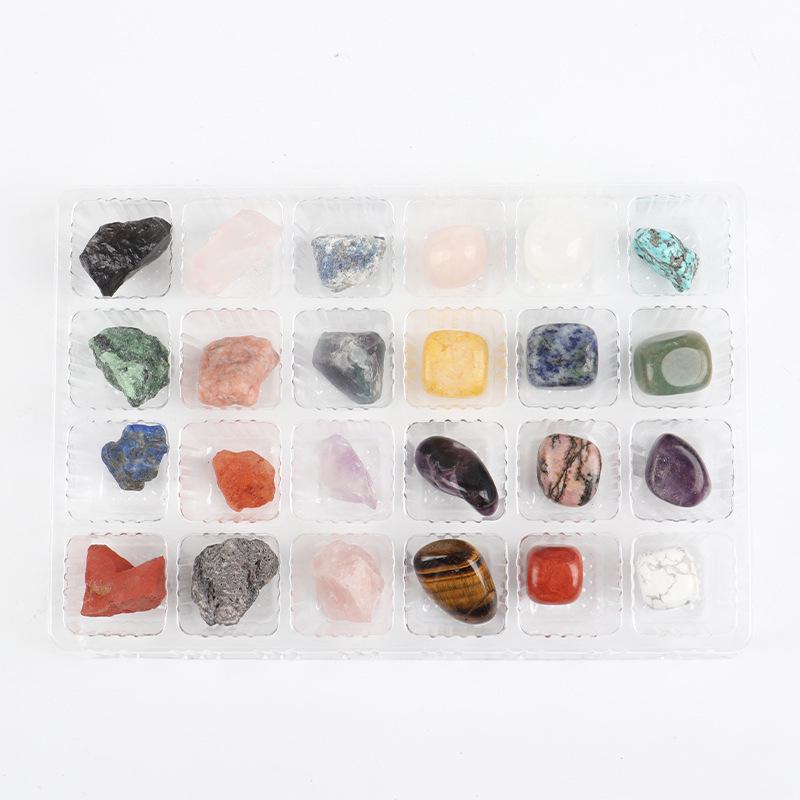 24-Grid Natural Crystal Tumbled Stones & Mineral Specimens Heart Hexagonal Column Blind Box Christmas Gift Set
24-Grid Natural Crystal Tumbled Stones & Mineral Specimens Heart Hexagonal Column Blind Box Christmas Gift Set