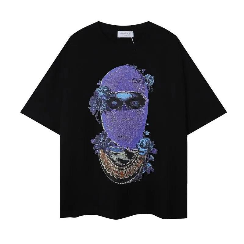 Masked Man Print Cotton Crew Neck T-Shirt - Short Sleeve, Loose Fit, Trendy Versatile Style. L
Masked Man Print Cotton Crew Neck T-Shirt - Short Sleeve, Loose Fit, Trendy Versatile Style. L