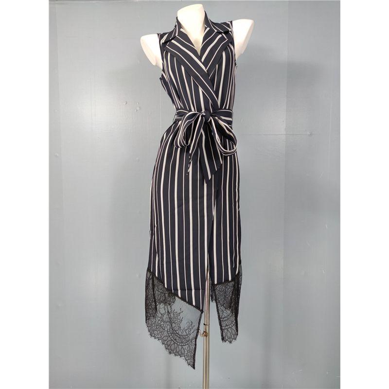 French style LR Socialite 2025 New High end Women Stripe Dress Commuter Ol Lace Stitching Asymmetric Skirt Black Stripes (with Belt) M
French style LR Socialite 2025 New High end Women Stripe Dress Commuter Ol Lace Stitching Asymmetric Skirt Black Stripes (with Belt) M