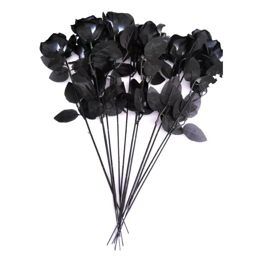 10 Pcs Black Rose Artificial Flower Halloween Gothic Flowers Wedding Home Party Fake Flower Home Decoration 10 Pcs
10 Pcs Black Rose Artificial Flower Halloween Gothic Flowers Wedding Home Party Fake Flower Home Decoration 10 Pcs