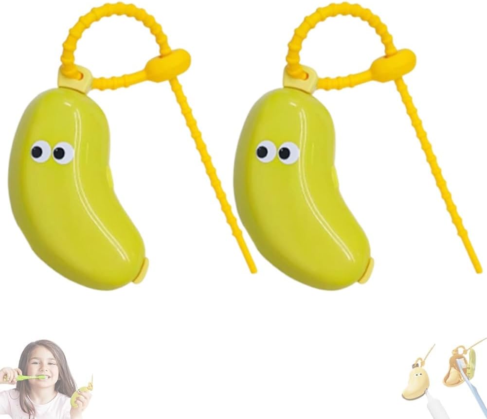 Портативный протектор для зубной щетки в виде банана, колпачок, чехол-подставка для щетки с дозатором зубной пасты, забавный дорожный держатель для зубной щетки в виде фрукта
Портативный протектор для зубной щетки в виде банана, колпачок, чехол-подставка для щетки с дозатором зубной пасты, забавный дорожный держатель для зубной щетки в виде фрукта