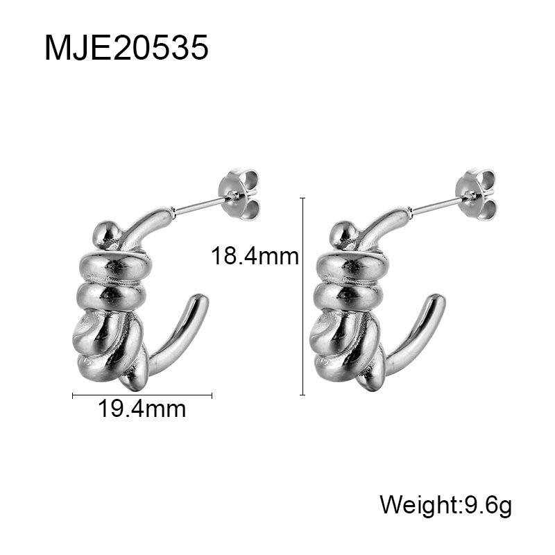 Вдохновленные корейским стилем золотые серьги-пусеты С-образной формы с узлом для женщин 18K серебряный
Вдохновленные корейским стилем золотые серьги-пусеты С-образной формы с узлом для женщин 18K серебряный