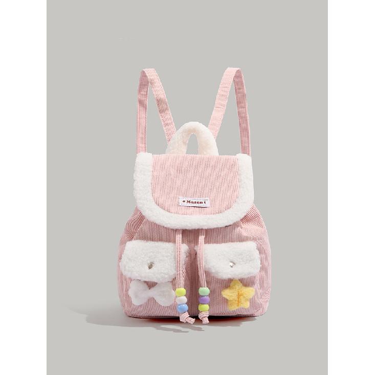 Korean Version Retro Cute Backpack 2024 Autumn Winter New Casual Versatile Corduroy Large Capacity Plush Small Backpack рожевий
Korean Version Retro Cute Backpack 2024 Autumn Winter New Casual Versatile Corduroy Large Capacity Plush Small Backpack рожевий