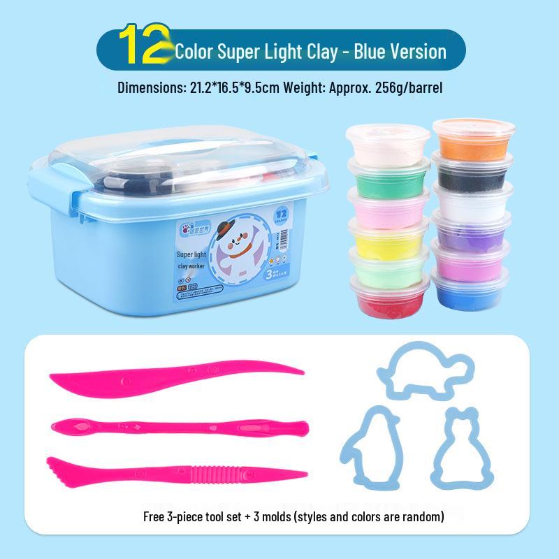 36-Color Super Light Clay Set with Molds - DIY Play-Doh Kit for Kids
36-Color Super Light Clay Set with Molds - DIY Play-Doh Kit for Kids