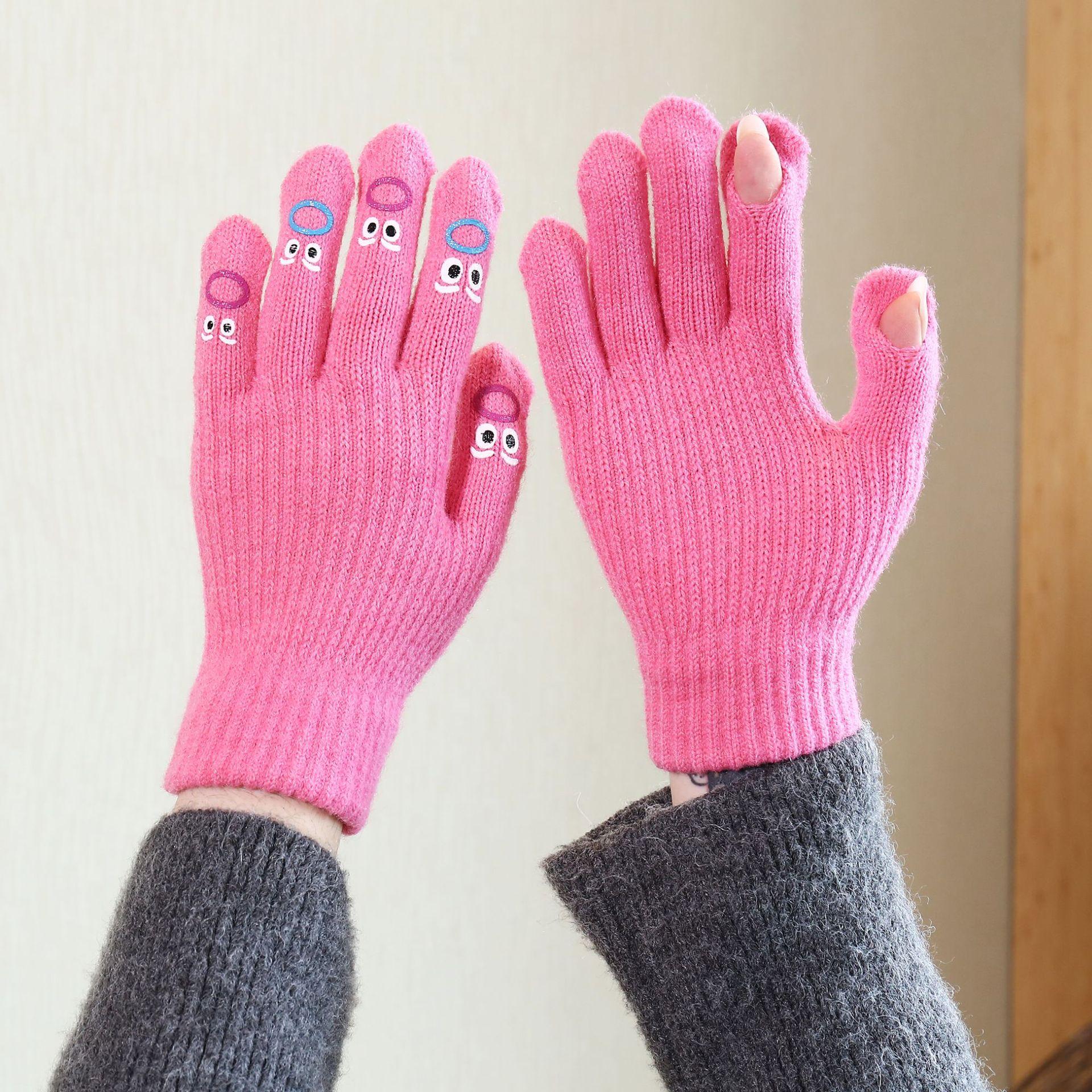 Cute warm knitted wool gloves for women, autumn and winter, dew fingers for students, windproof and cold-proof cycling gloves рожевий червоний колір
Cute warm knitted wool gloves for women, autumn and winter, dew fingers for students, windproof and cold-proof cycling gloves рожевий червоний колір