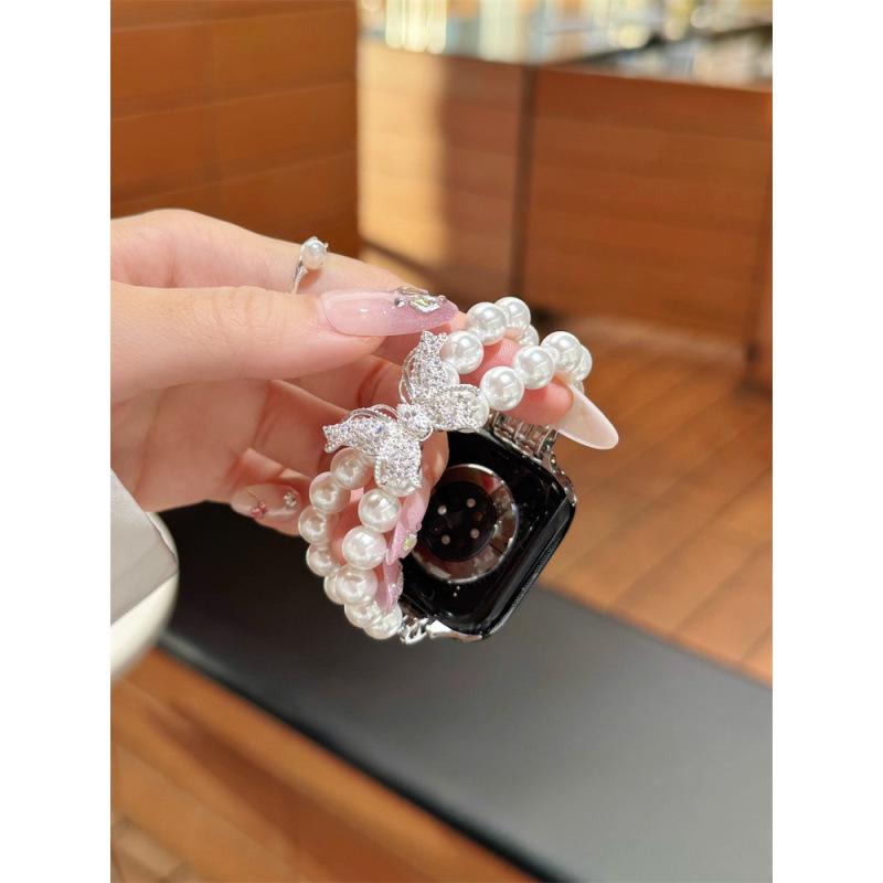 Elastic Pearl Butterfly Chain for Apple 11, iWatch 10987E, & Huawei GT6 Straps Huawei Watch5 46mm срібний
Elastic Pearl Butterfly Chain for Apple 11, iWatch 10987E, & Huawei GT6 Straps Huawei Watch5 46mm срібний