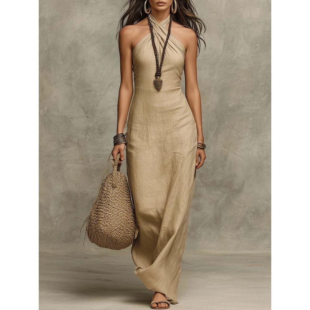 Europe, America, women s slim-fitting fashion temperament sleeveless neck dress S хаки
Europe, America, women s slim-fitting fashion temperament sleeveless neck dress S хаки