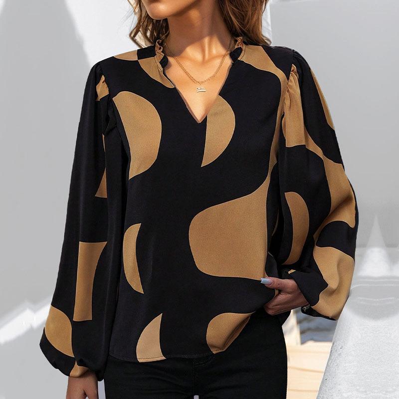 Women Long Sleeve V-Neck Tees Print T-Shirt Ladies Tee Shirt Chiffon Blouses Wear Top XL чорний
Women Long Sleeve V-Neck Tees Print T-Shirt Ladies Tee Shirt Chiffon Blouses Wear Top XL чорний