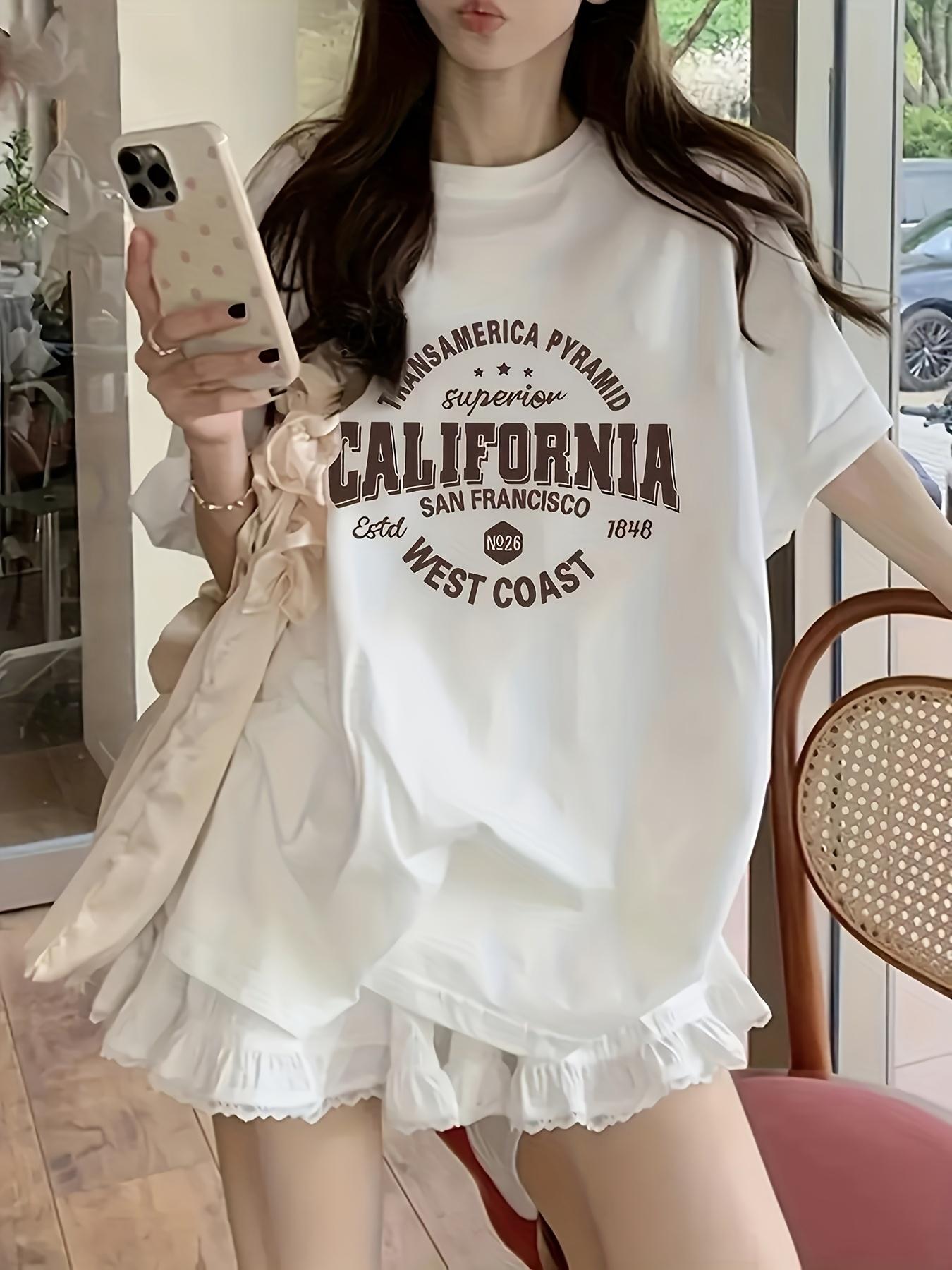 A Short-sleeved Women s T-shirt with Letter Print Pattern, Casual, Loose-fitting, Sweet Style. Made of 95% Polyester and 5% Spandex S разноцветный
A Short-sleeved Women s T-shirt with Letter Print Pattern, Casual, Loose-fitting, Sweet Style. Made of 95% Polyester and 5% Spandex S разноцветный