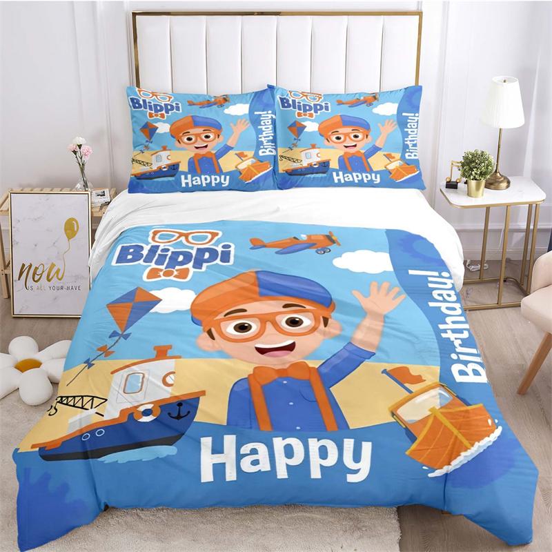 Blue Kids Character with Vehicles Bed Linen Set, Soft Boys Bedroom Birthday Themed Bedding(1 * duvet cover + 2 * pillowcase, without core) 135x200cm
Blue Kids Character with Vehicles Bed Linen Set, Soft Boys Bedroom Birthday Themed Bedding(1 * duvet cover + 2 * pillowcase, without core) 135x200cm