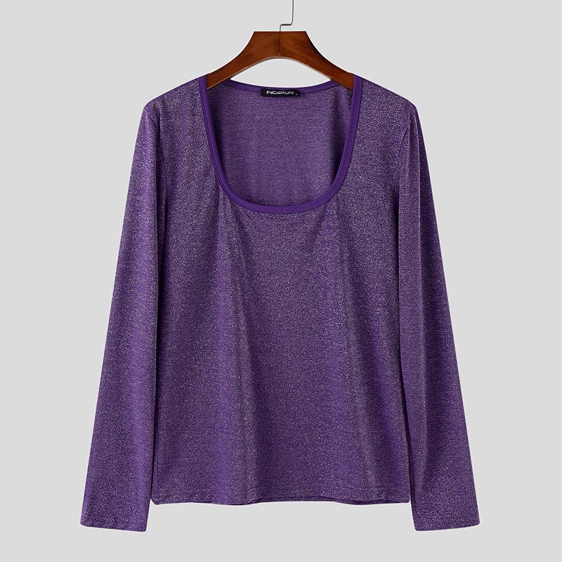 INCERUN Men Square Collar Long Sleeve Glitter Casual Fitted T-shirts Undershirts 3XL фиолетовый
INCERUN Men Square Collar Long Sleeve Glitter Casual Fitted T-shirts Undershirts 3XL фиолетовый