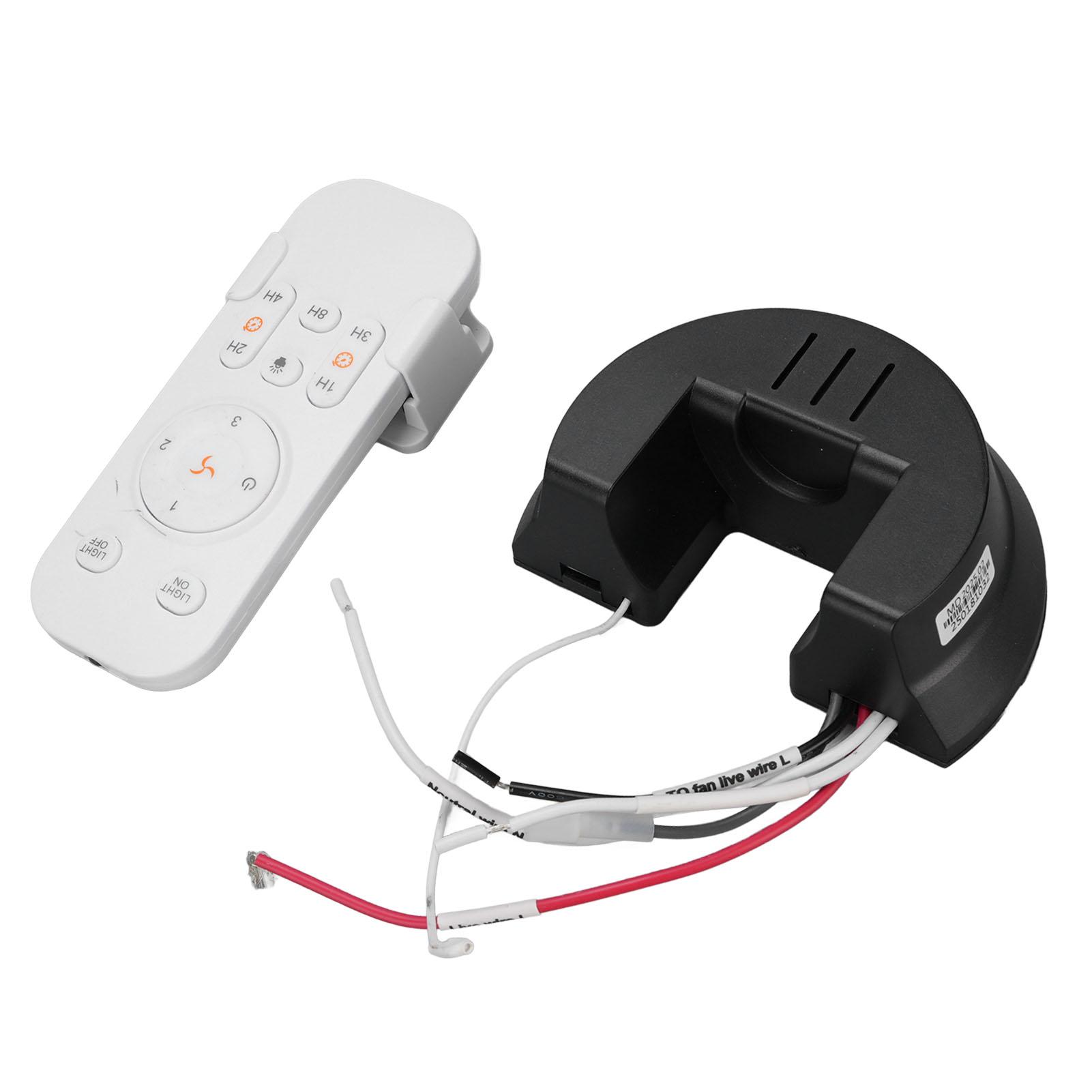 Ceiling Fan Remote Control Kit 3 Speed Adjustable Timing Controller with Horseshoe Receiver for Replacement
Ceiling Fan Remote Control Kit 3 Speed Adjustable Timing Controller with Horseshoe Receiver for Replacement