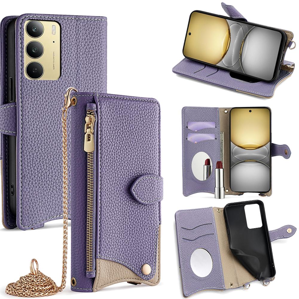 For Realme C75/14x 5G Wallet Case Fishtail Design Leather Phone Cover with Mirror/Stand/Strap Purple
For Realme C75/14x 5G Wallet Case Fishtail Design Leather Phone Cover with Mirror/Stand/Strap Purple
