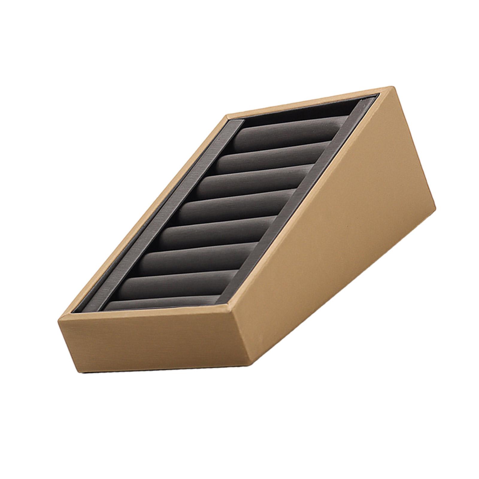 Трапециевидный лоток для украшений из искусственной кожи с 7 отделениями для дома или магазина, для организации колец, сережек, гвоздиков и браслетов
Трапециевидный лоток для украшений из искусственной кожи с 7 отделениями для дома или магазина, для организации колец, сережек, гвоздиков и браслетов