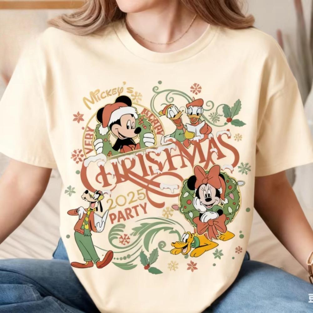 Christmas Mickey Mouse Disney 2025 Summer Tshirt Family Parentchild Oversized Casual Loose Unisex Women Short Sleeve Tee Cotton S
Christmas Mickey Mouse Disney 2025 Summer Tshirt Family Parentchild Oversized Casual Loose Unisex Women Short Sleeve Tee Cotton S