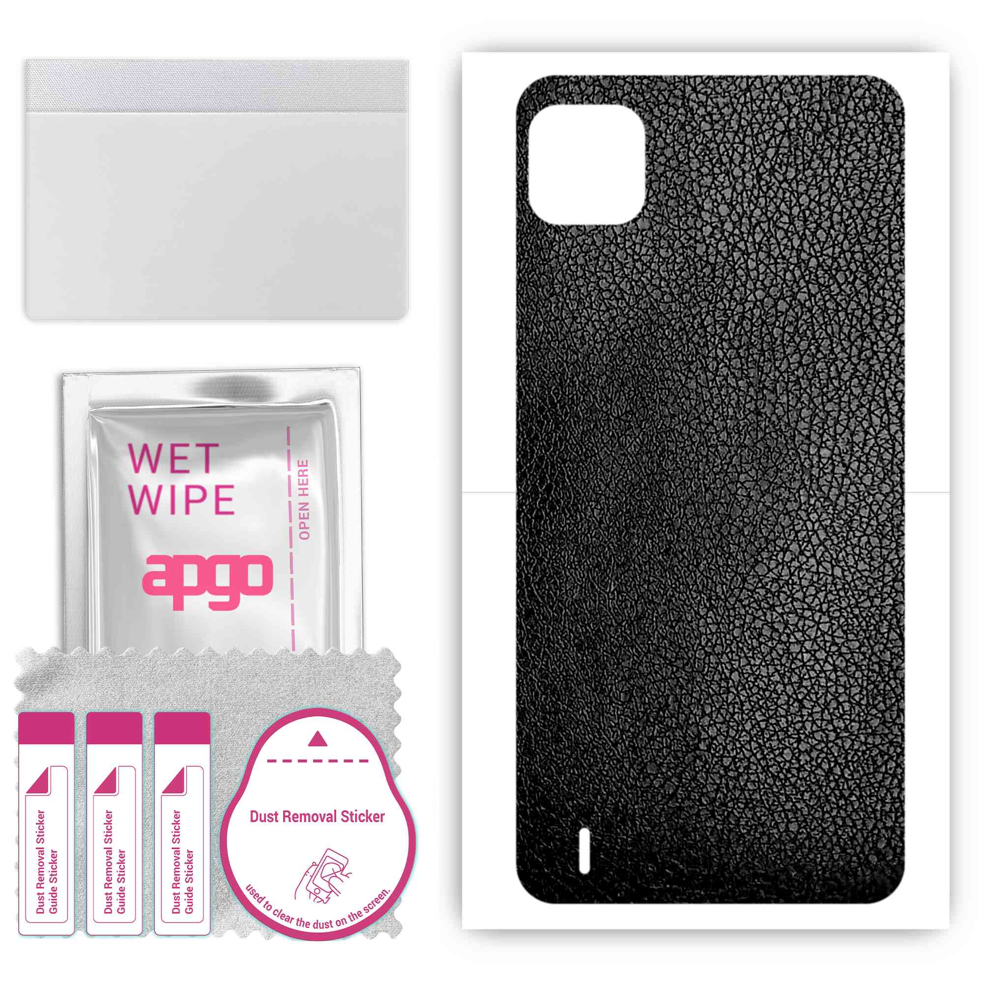 apgo Protective Skin Sticker for the back compatible with Wiko Y62 Plus, Wrap Film, Foil, Vinyl - Pattern Black Leather
apgo Protective Skin Sticker for the back compatible with Wiko Y62 Plus, Wrap Film, Foil, Vinyl - Pattern Black Leather