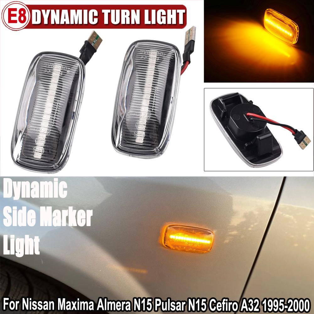 2Pcs LED Side Marker Light Turn Signal Lamps for Nissan Skyline R34 Almera N15 N16 Pulsar Maxima QX Sunny G10 Primera P11 P12
2Pcs LED Side Marker Light Turn Signal Lamps for Nissan Skyline R34 Almera N15 N16 Pulsar Maxima QX Sunny G10 Primera P11 P12