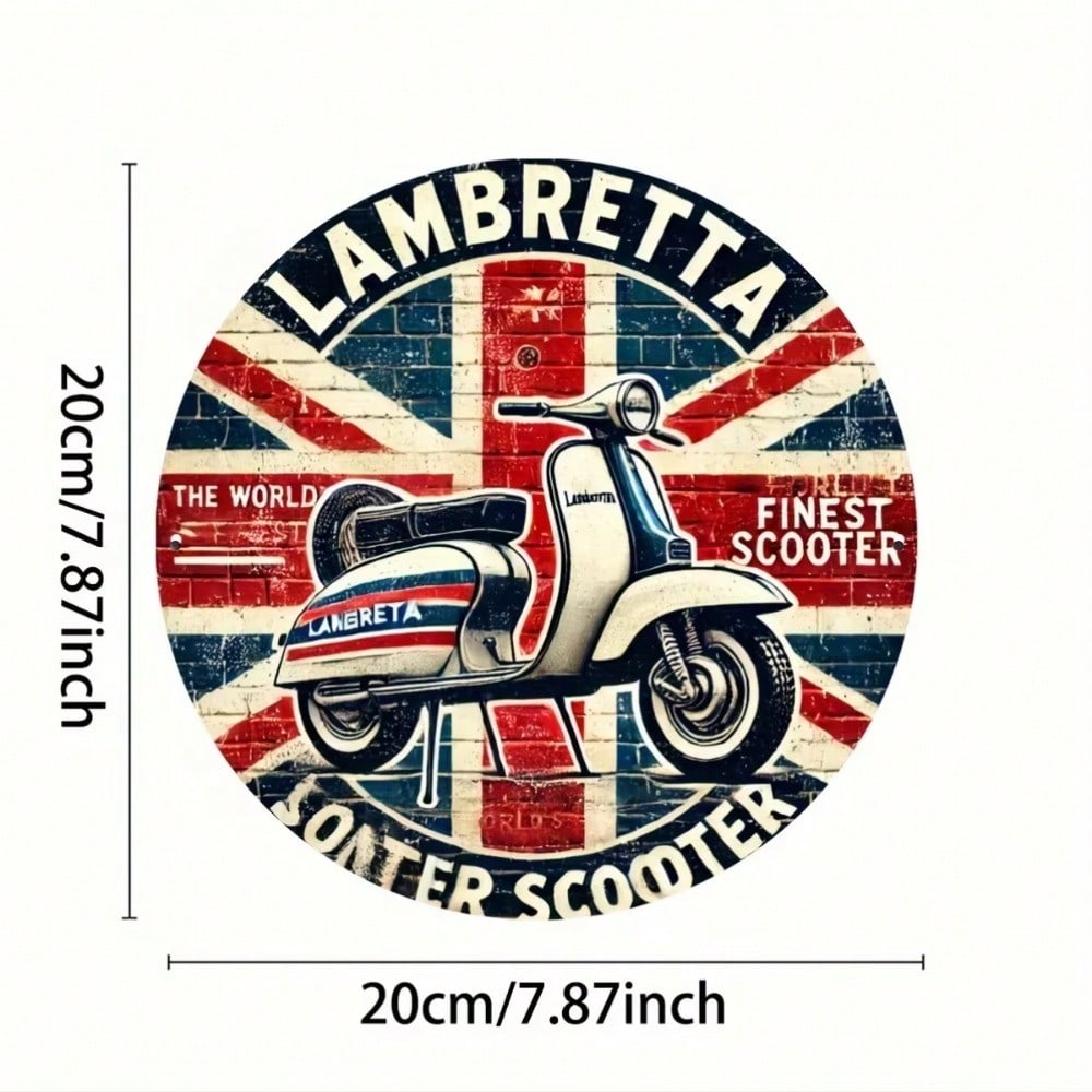 Винтажный скутер Lambretta Металлическая настенная art Декор Знак Подарок Ретро TYA9569-20x20cm разноцветный
Винтажный скутер Lambretta Металлическая настенная art Декор Знак Подарок Ретро TYA9569-20x20cm разноцветный