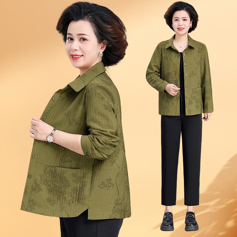 Mother s Day Autumn Stylish Jacket: Printed Lapel Top for Middle-aged and Elderly Women 5XL for 150-165 jin
Mother s Day Autumn Stylish Jacket: Printed Lapel Top for Middle-aged and Elderly Women 5XL for 150-165 jin