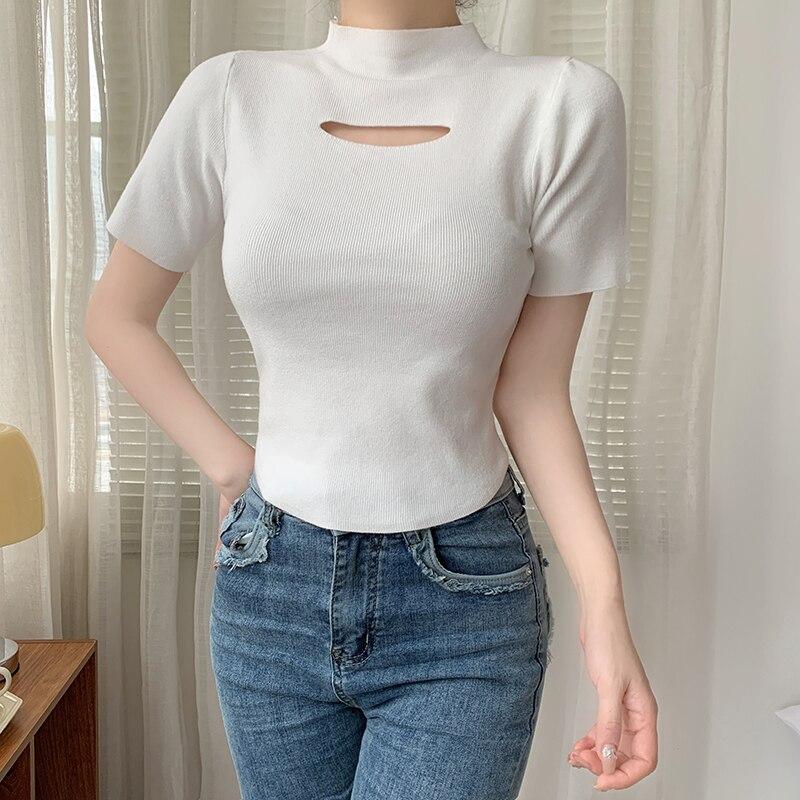 Однотонная трикотажная блузка с вырезами, топы, весенне-летняя модная женская рубашка с коротким рукавом, тонкие повседневные офисные блузки, одежда Blusas 25248 One Size белый
Однотонная трикотажная блузка с вырезами, топы, весенне-летняя модная женская рубашка с коротким рукавом, тонкие повседневные офисные блузки, одежда Blusas 25248 One Size белый