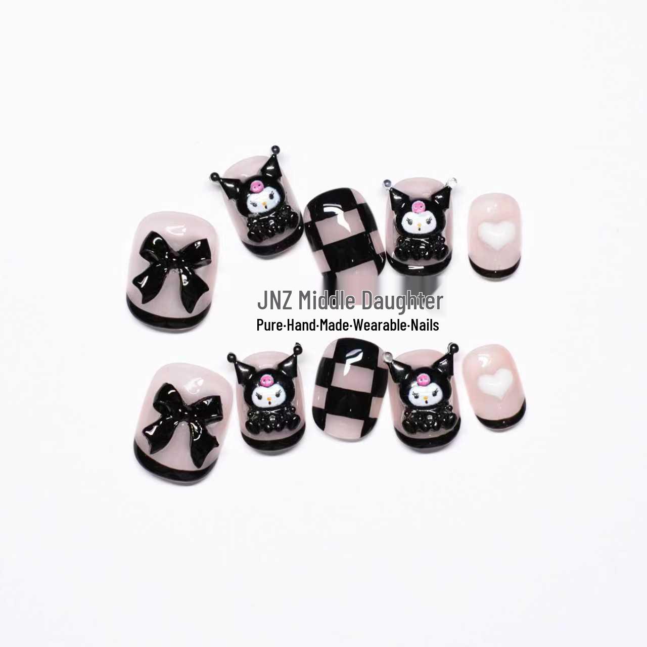 Jia Niangzi Handmade Heart-Shaped Cartoon Short Nails – Cute & Playful Student Style 10 pieces M (with toolset)
Jia Niangzi Handmade Heart-Shaped Cartoon Short Nails – Cute & Playful Student Style 10 pieces M (with toolset)