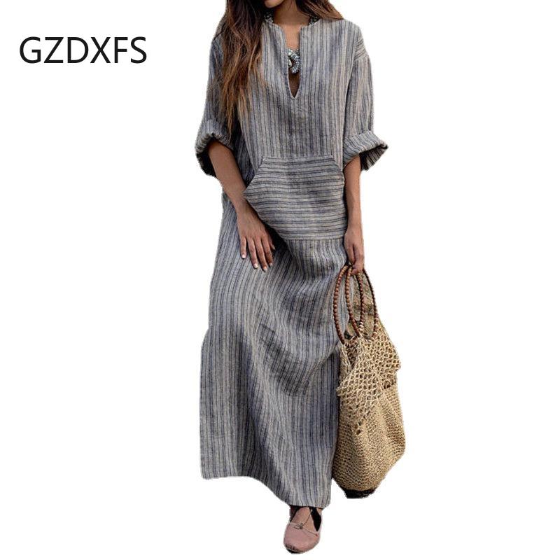 Новое свободное длинное платье в полоску из хлопка и льна, окрашенное в пряжу L серый
Новое свободное длинное платье в полоску из хлопка и льна, окрашенное в пряжу L серый