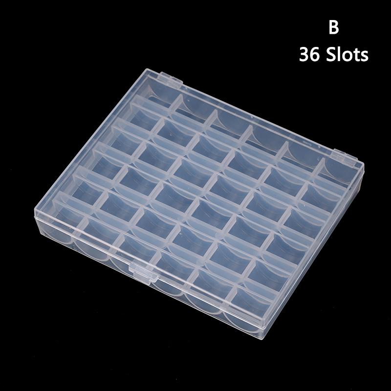 New 36 Slots Bobbins Box Storage Spool Case Sewing Machine Bobbin/Thread Store Plastic Clear Transparent Holder Box Spindle Box
New 36 Slots Bobbins Box Storage Spool Case Sewing Machine Bobbin/Thread Store Plastic Clear Transparent Holder Box Spindle Box
