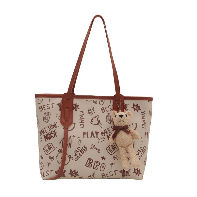 Pu Large Tote Bag For Women With Zipper Closure And Inner Pockets For Daily Use BrownwithPendant
Pu Large Tote Bag For Women With Zipper Closure And Inner Pockets For Daily Use BrownwithPendant