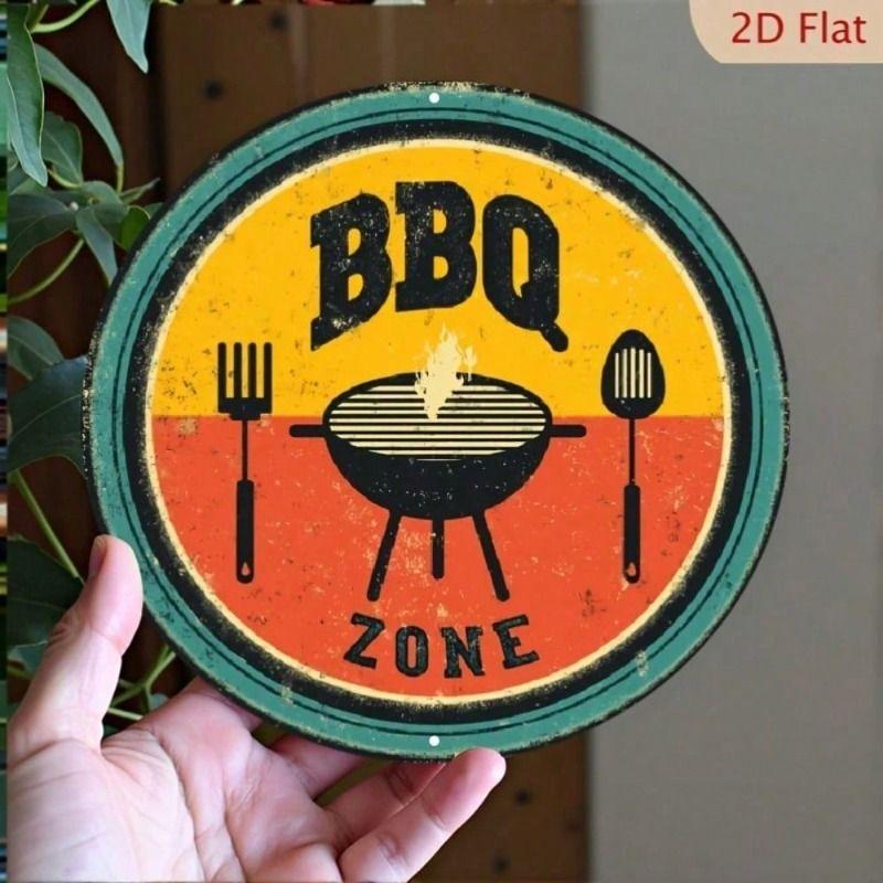 Retro 8 BBQ Master Round Metal Sign for Kitchen Wall
Retro 8 BBQ Master Round Metal Sign for Kitchen Wall