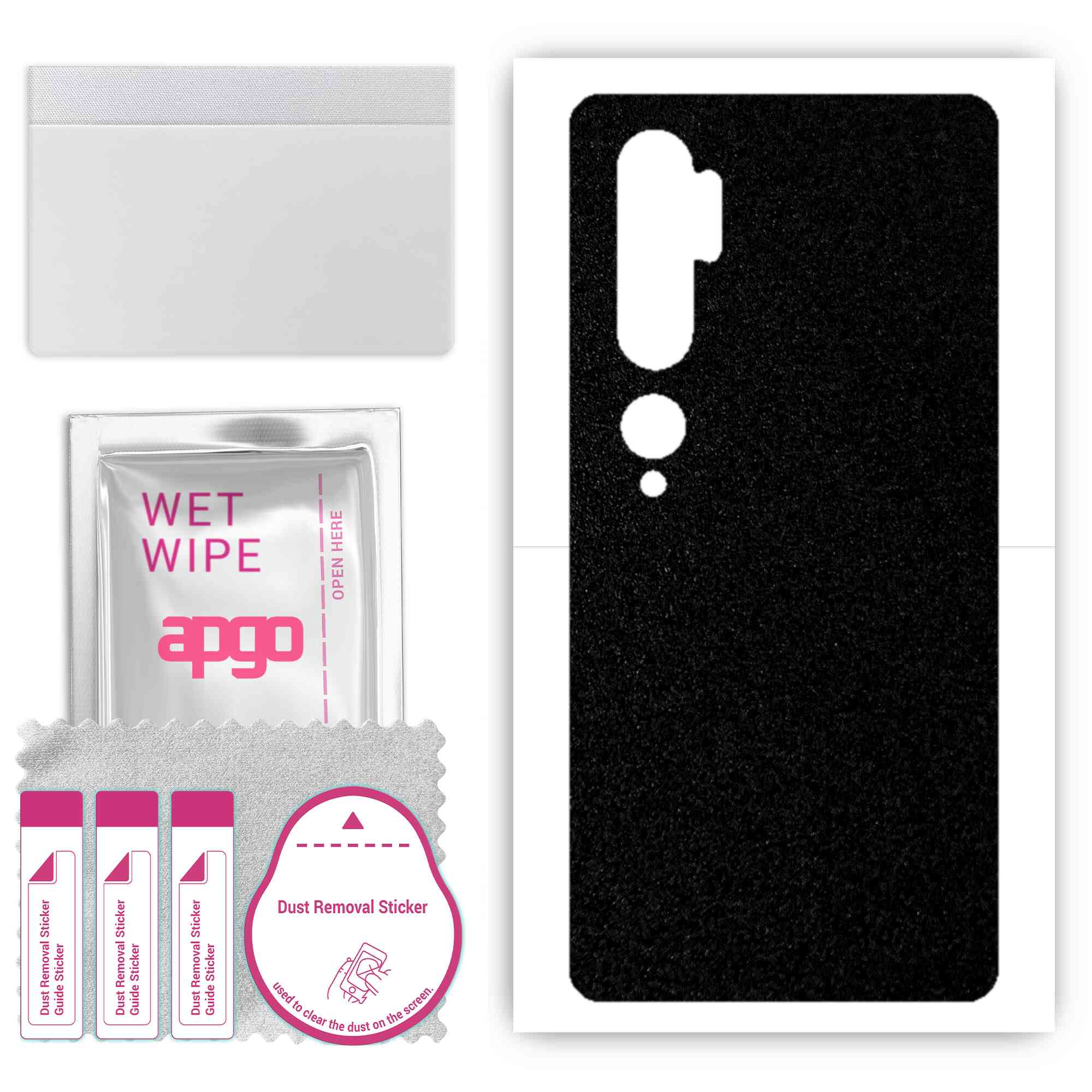 apgo Protective Skin Sticker for the back compatible with Xiaomi Mi Note 10 Pro, Wrap Film, Foil, Vinyl - Pattern Matte Black
apgo Protective Skin Sticker for the back compatible with Xiaomi Mi Note 10 Pro, Wrap Film, Foil, Vinyl - Pattern Matte Black