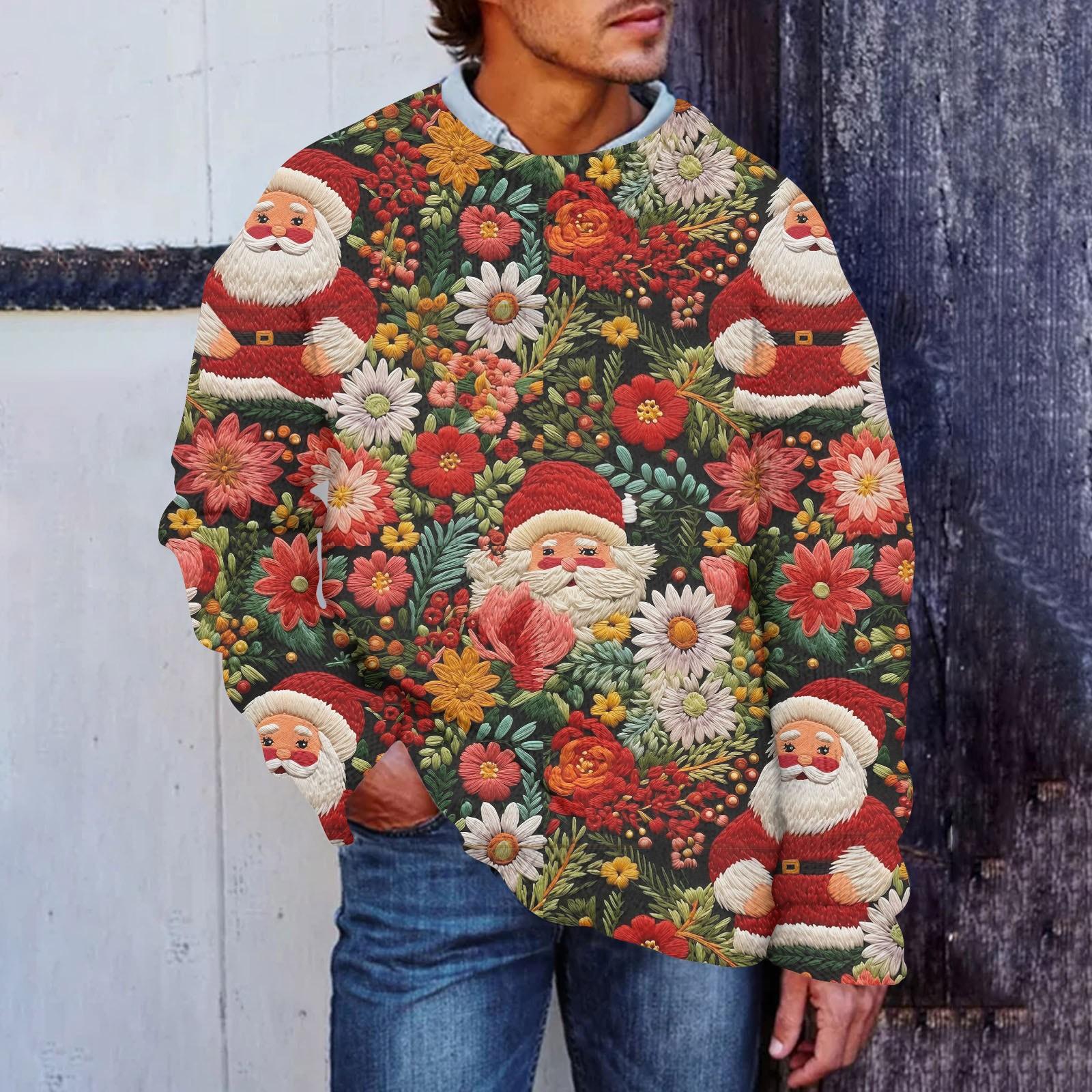 Мужской рождественский принт, искусственный свитер, толстовка с круглым вырезом, свободный топ с длинными рукавами XL красный
Мужской рождественский принт, искусственный свитер, толстовка с круглым вырезом, свободный топ с длинными рукавами XL красный