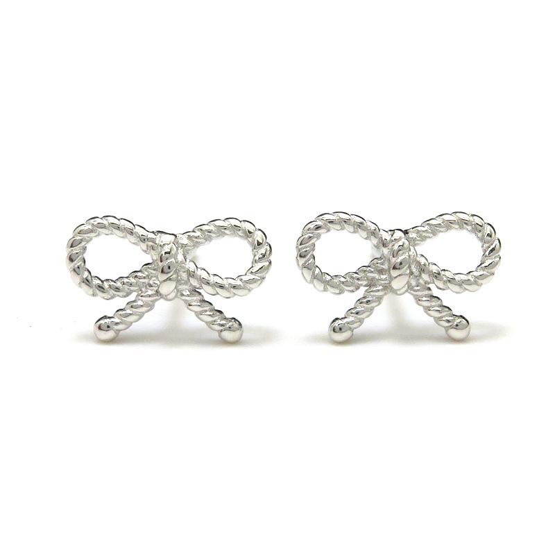 Fashion Hemp Rope Bow Stud Earrings, Women S Sterling Silver Personalized Earrings, Plain Sweet And Cool Style Jewelry. 925 silver
Fashion Hemp Rope Bow Stud Earrings, Women S Sterling Silver Personalized Earrings, Plain Sweet And Cool Style Jewelry. 925 silver