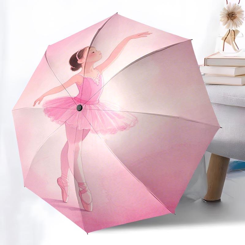 Ballet Themed Design Folding Umbrella Fashion Auto-Open 8 Iron Ribs Plastic Handle Foldable Sunshade Perfect Christmas Gifts
Ballet Themed Design Folding Umbrella Fashion Auto-Open 8 Iron Ribs Plastic Handle Foldable Sunshade Perfect Christmas Gifts