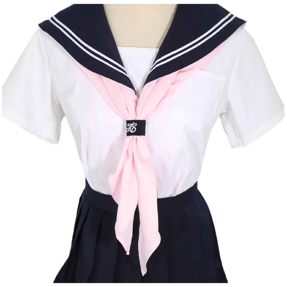 No-Tying Ring Buckle Triangle Scarf Pure Color Small Accessory Sailor Necktie Handmade JK Uniform Necktie JK Uniform світло-рожевий колір
No-Tying Ring Buckle Triangle Scarf Pure Color Small Accessory Sailor Necktie Handmade JK Uniform Necktie JK Uniform світло-рожевий колір