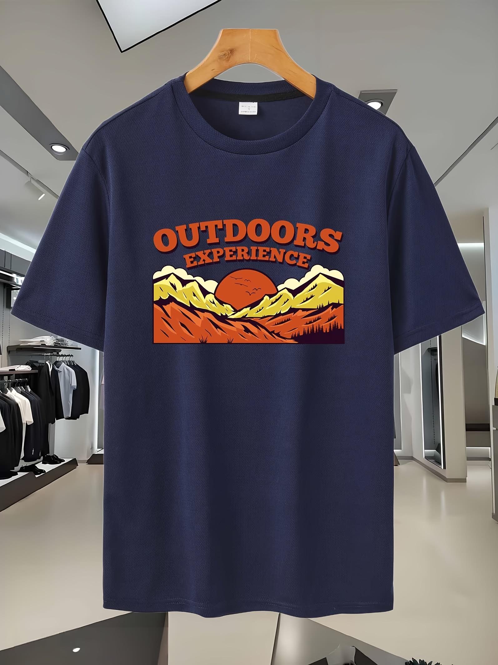 Outdoor Experience Graphic Print T-shirt - Breathable Mesh Sport Tee with Mountain Sunset Design XXXXL
Outdoor Experience Graphic Print T-shirt - Breathable Mesh Sport Tee with Mountain Sunset Design XXXXL