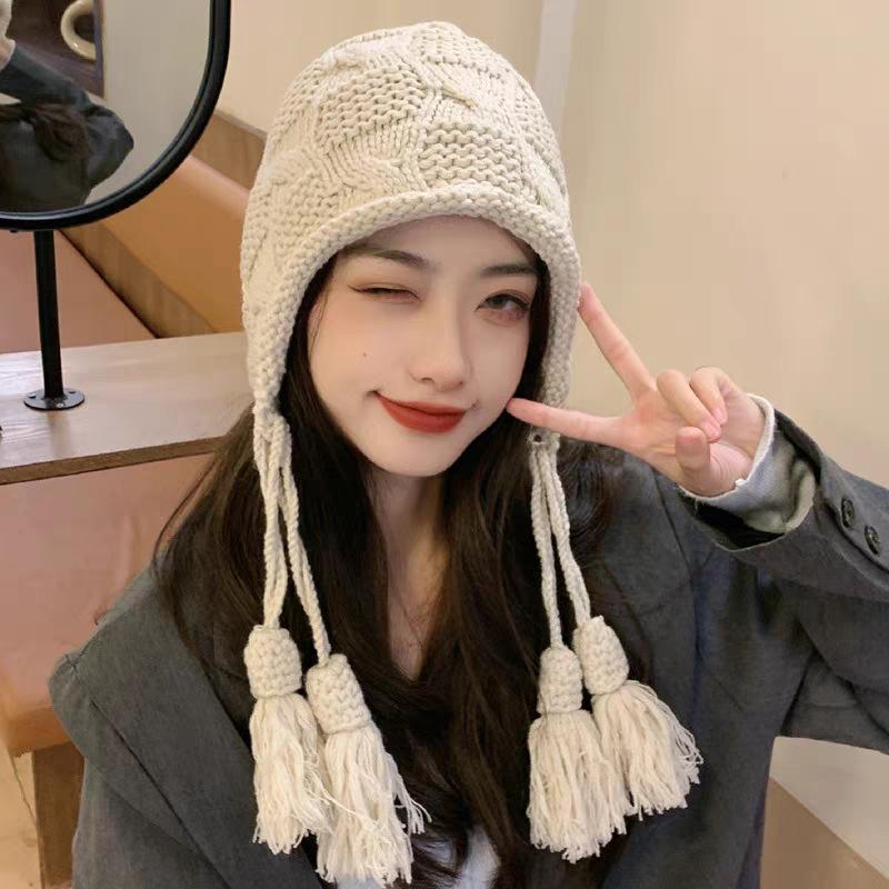 Tassel Knitted Woolen Hat Women Autumn Winter Warm Ear Protection Sweet Cute Cap бежевый
Tassel Knitted Woolen Hat Women Autumn Winter Warm Ear Protection Sweet Cute Cap бежевый