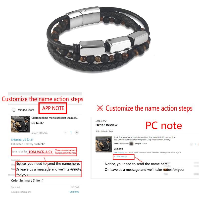 Engraved 3 Name Custom Boho Bracelet for Men Women Personalized Stainless Steel Beads Bracelets Genuine Leather Bangle Jewelry 22cm
Engraved 3 Name Custom Boho Bracelet for Men Women Personalized Stainless Steel Beads Bracelets Genuine Leather Bangle Jewelry 22cm