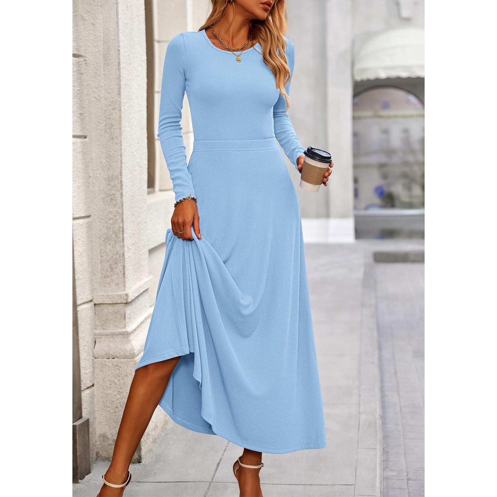 2 Piece Outfits For Women Pullover Casual Crewneck Tops With Dress Fall Long Sleeve Tracksuits M синий
2 Piece Outfits For Women Pullover Casual Crewneck Tops With Dress Fall Long Sleeve Tracksuits M синий