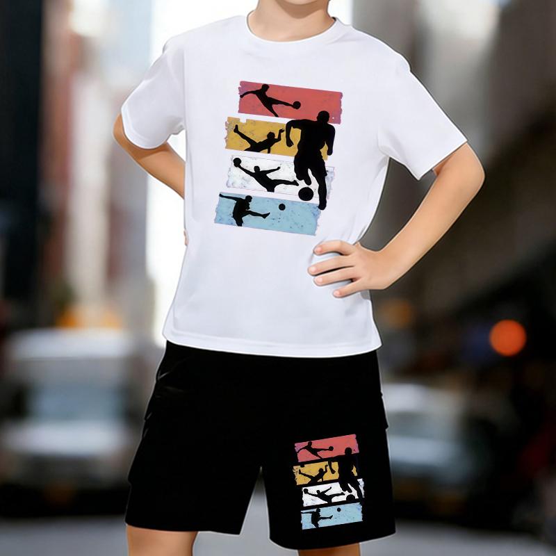 Boys 2 Piece Football Sports Themed Printed Outfit, Short Sleeve T-Shirt and Shorts Set for Kids Age 5-14,Black , White Sporty Casual Summer Clothes 13-14 Years білий
Boys 2 Piece Football Sports Themed Printed Outfit, Short Sleeve T-Shirt and Shorts Set for Kids Age 5-14,Black , White Sporty Casual Summer Clothes 13-14 Years білий