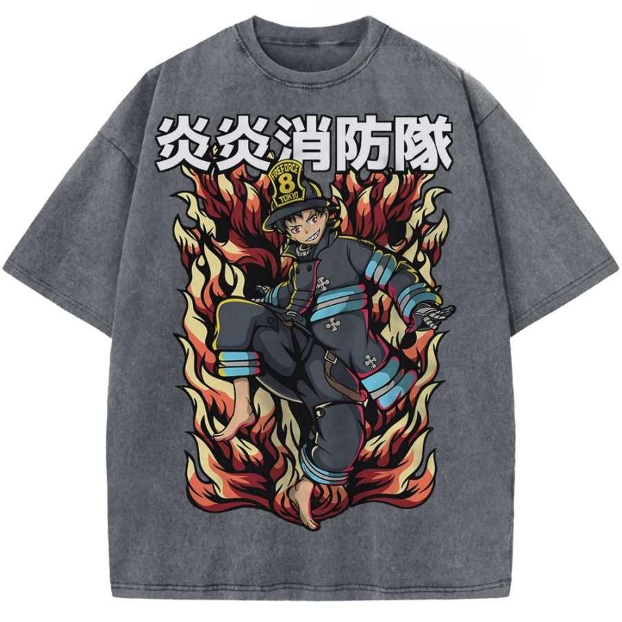 Anime Fire Force Shinra Kusakabe Graphic T Shirt Men Women Washed Cotton Tshirts Casual Loose Clothing Harajuku Male T-shirt XXL сірий колір
Anime Fire Force Shinra Kusakabe Graphic T Shirt Men Women Washed Cotton Tshirts Casual Loose Clothing Harajuku Male T-shirt XXL сірий колір