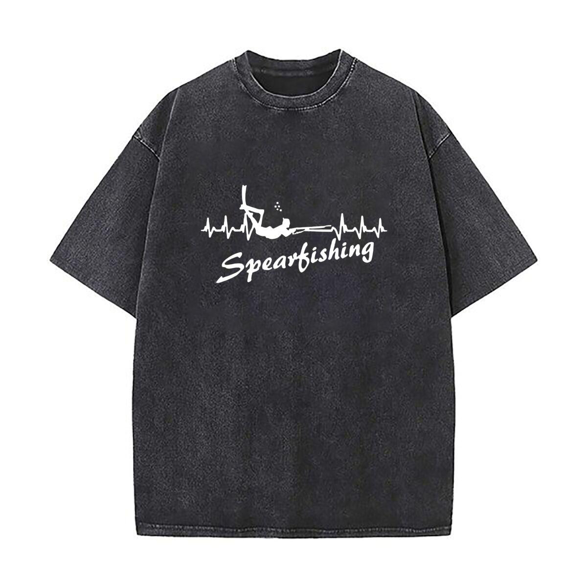 Spearfishing design with a white pattern Oversized Short Sleeve Loose Streetwear Short Sleeve Tops Tee S
Spearfishing design with a white pattern Oversized Short Sleeve Loose Streetwear Short Sleeve Tops Tee S