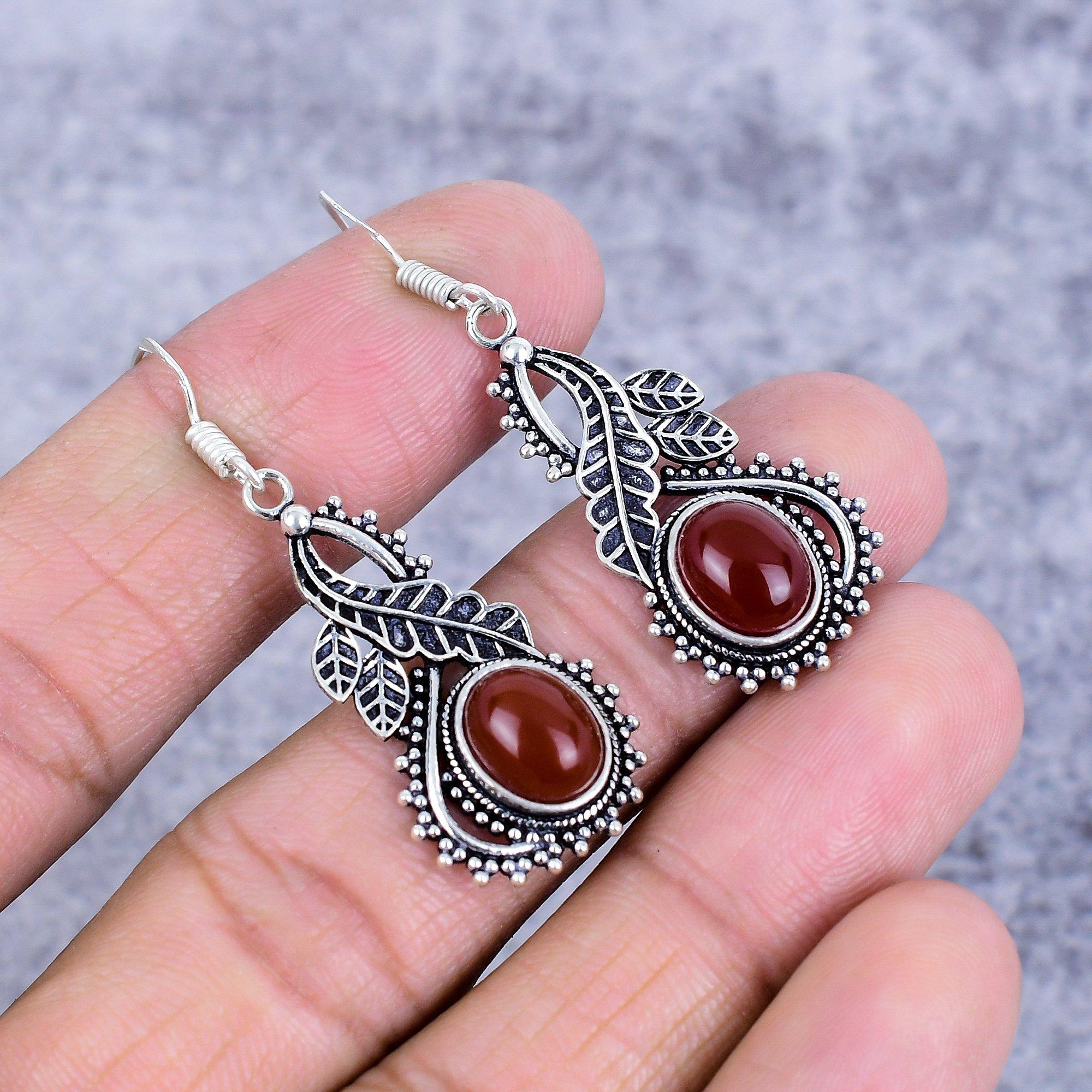 Carnelian Gemstone Handmade 925 Sterling Silver Jewelry Earring 1.97 M-2707
Carnelian Gemstone Handmade 925 Sterling Silver Jewelry Earring 1.97 M-2707