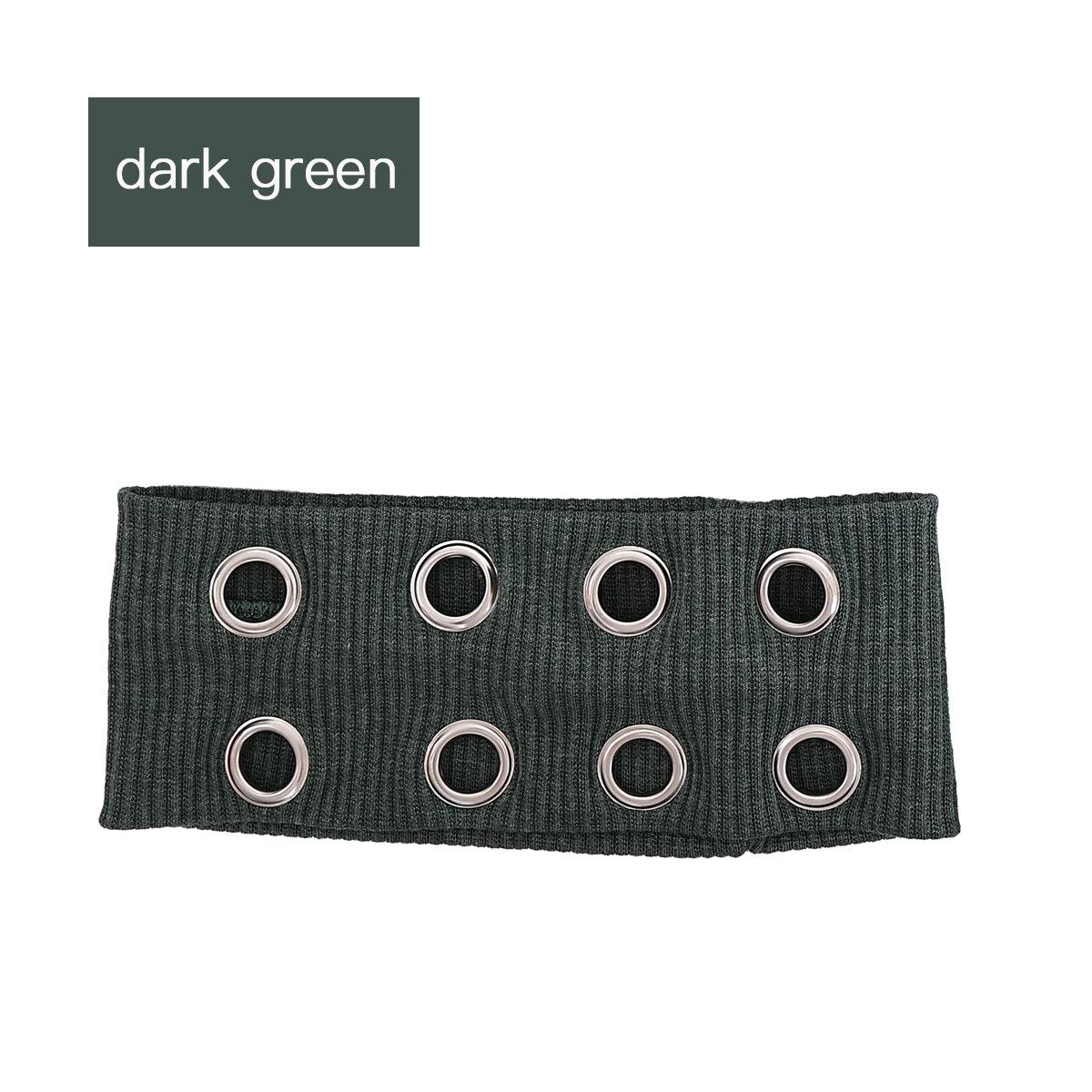 1 шт. Женская Мужская Панк Стиль Наряд Музыкальный Фестиваль Рок Стиль Взрывная Повязка темно-зеленого