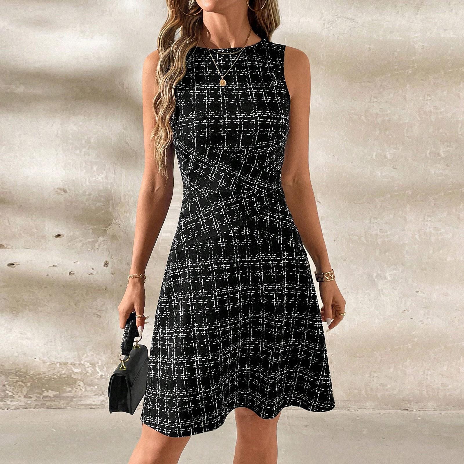 Женское летнее модное полосатое клетчатое платье с круглым вырезом без рукавов с цветными блоками на талии M чёрный
Женское летнее модное полосатое клетчатое платье с круглым вырезом без рукавов с цветными блоками на талии M чёрный